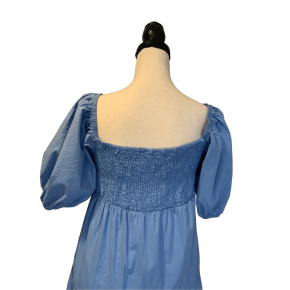 Anthropologie Blue Ruffle Tiered Dress - Picture 9 of 11